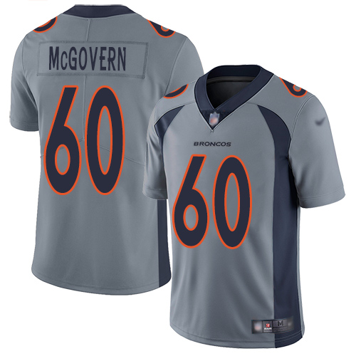 Men Denver Broncos #60 Connor McGovern Limited Silver Inverted Legend Football NFL Jersey->denver broncos->NFL Jersey
